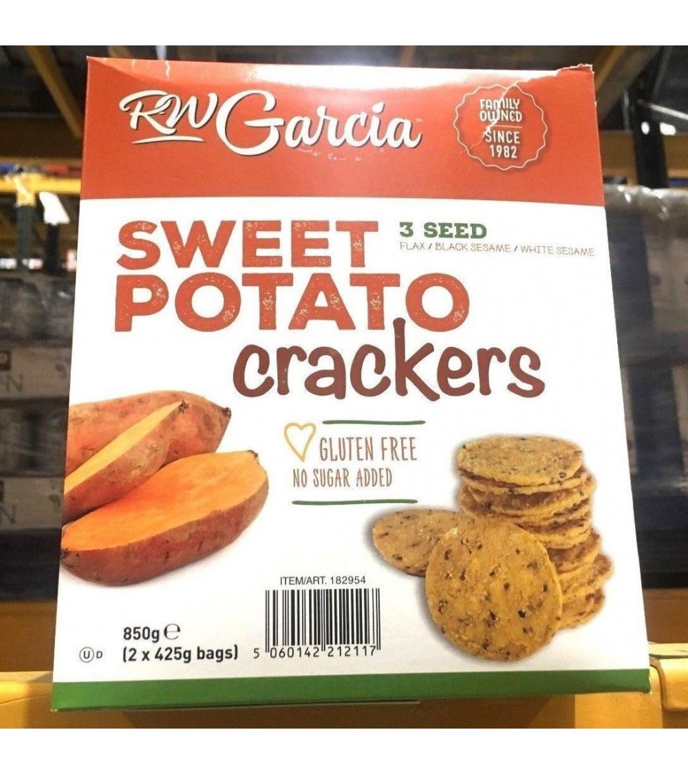 Rw Garcia 3 Seed Sweet Potato Crackers Gluten Free 850g (Pack of 2 ...